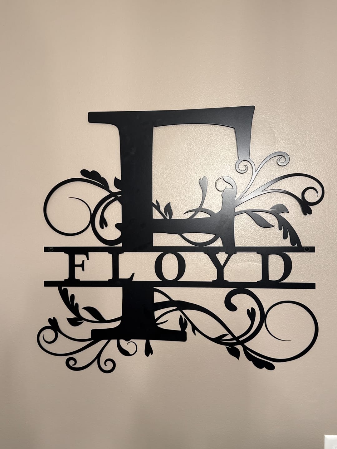 Customer photo review of Letter Monogram - Floral