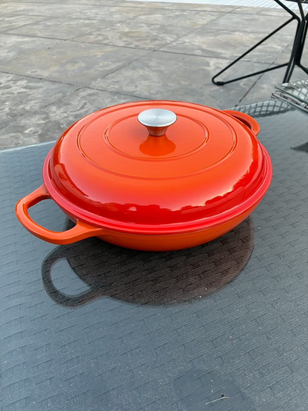 Customer photo review of Faitout en fonte émaillée - Orange