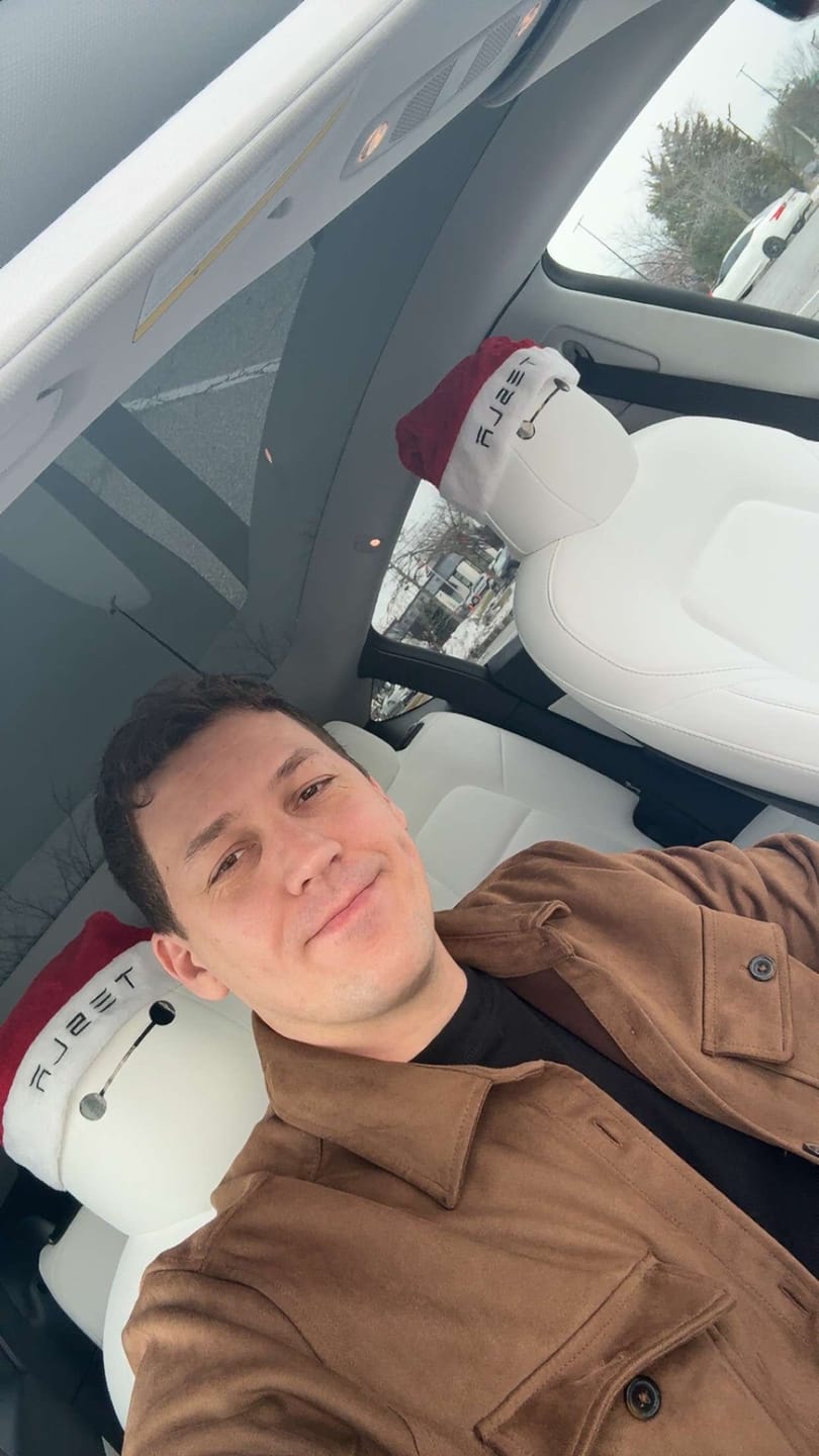 Customer photo review of Christmas Decor Kit For Tesla