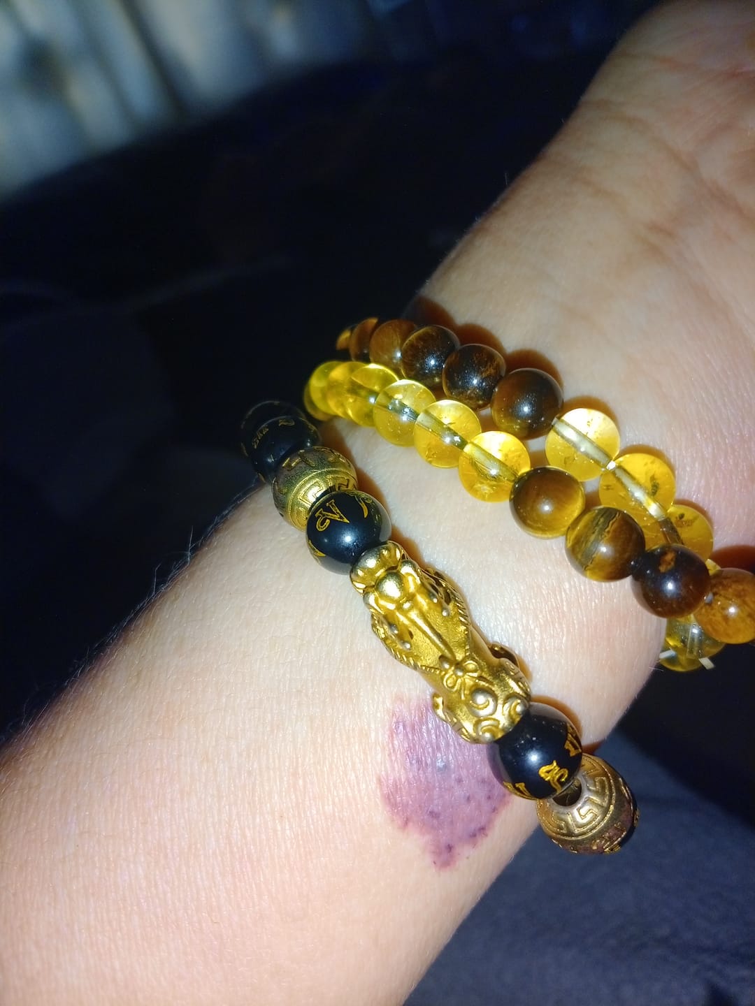 Customer photo review of Feng Shui Black Obsidian Wealth Bracelet