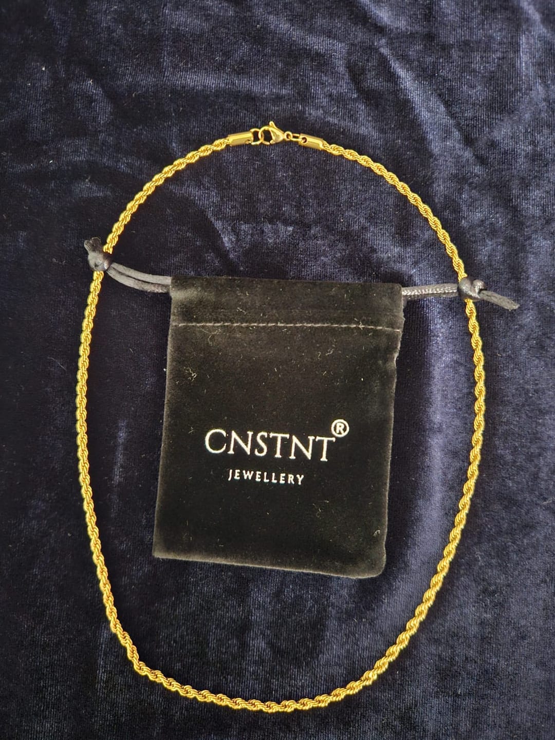 Customer photo review of 3mm Gold rope chain (unisex)