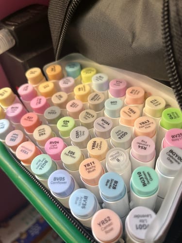 Customer photo review of Ohuhu - Set 48 Marcadores al Alcohol Honolulu B Doble Punta Pastel