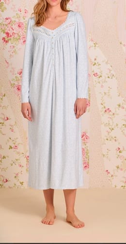 Customer photo review of Powder Petal Dream Fleece Long Sleeve Ballet Nightgown