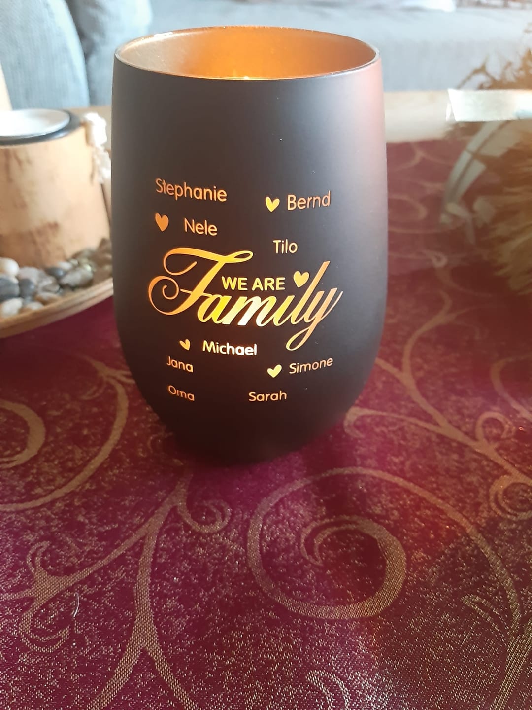 Customer photo review of We are Family - Familien-Windlicht