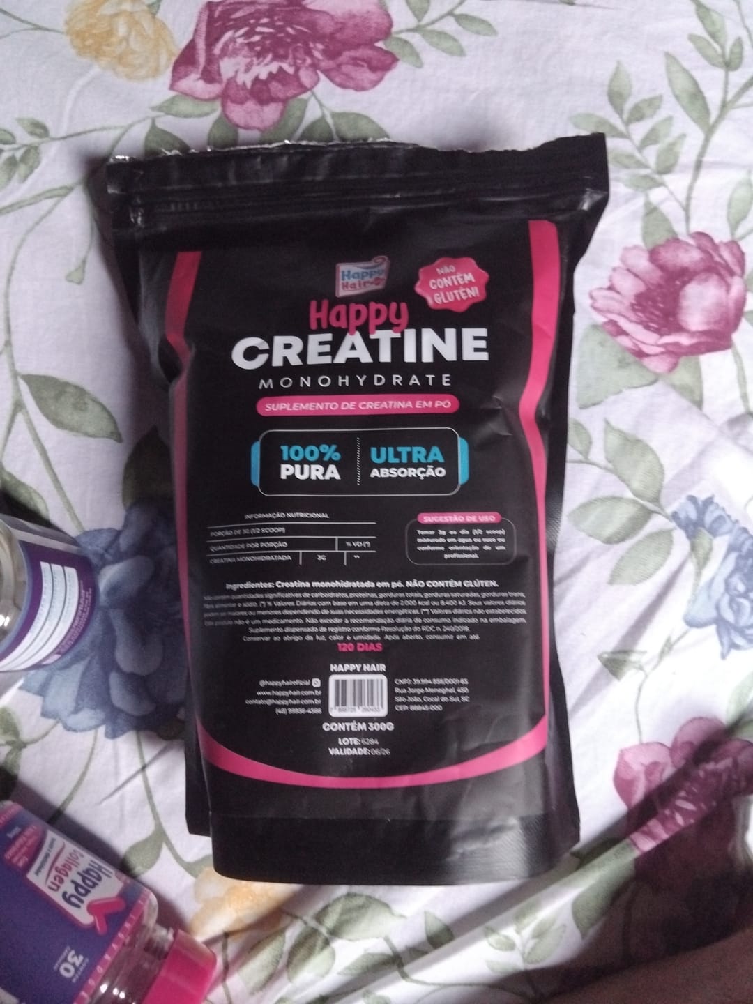 Customer photo review of Creatina Monohidratada 100% Pura 300g - Happy Creatine