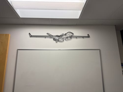 Customer photo review of Your Custom Aircraft Silhouette Metal Wall Art