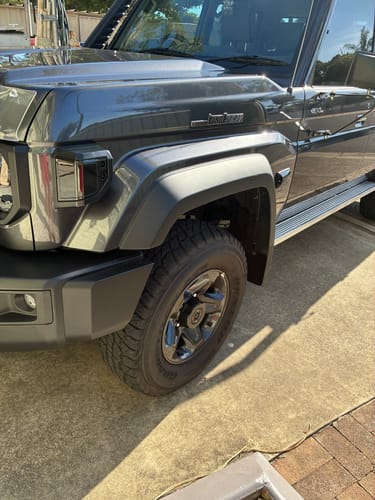 Customer photo review of Smoked Turn Signal Side Marker + Front Corner Indicator Combo to suit Toyota LandCruiser 70 Series (09/2023+)