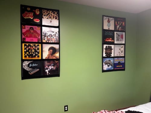 Customer photo review of 12" Vinyl Record Display Frame - LP Wall Storage
