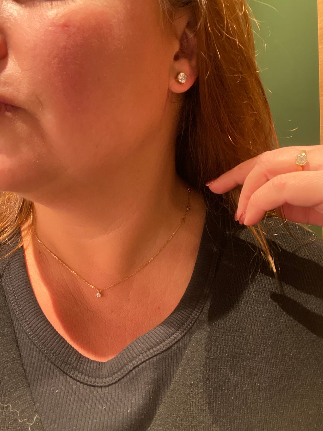 Customer photo review of Classic Tennis Studs