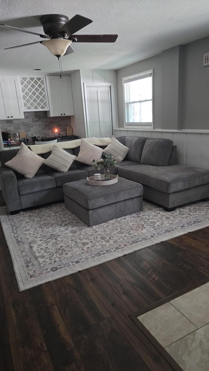 Customer photo review of Aster Washable Area Rug Runner - Green