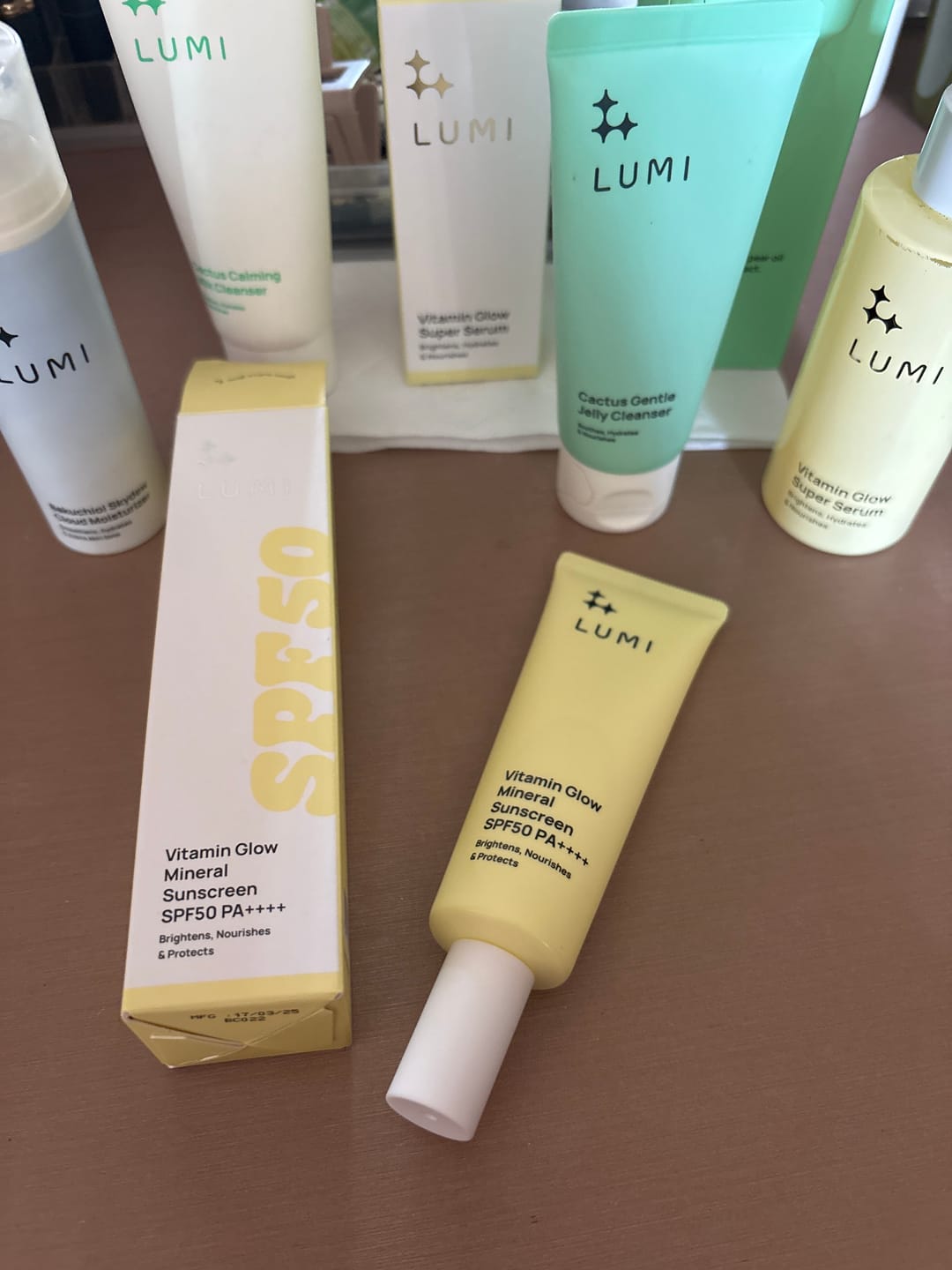 Customer photo review of Vitamin Glow Mineral Sunscreen