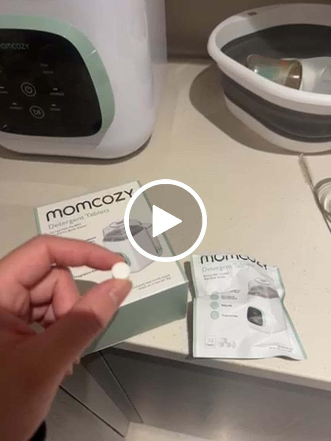Customer video review of Momcozy Washing Block for Momcozy KleanPal Pro Baby Bottle Washer, 120 Tablets