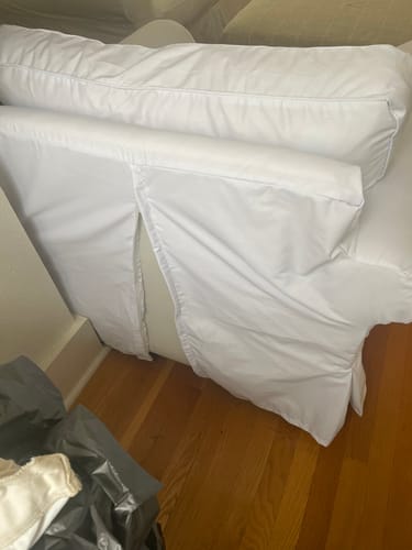 Customer photo review of PB Comfort Armchair Cover, 41.5“, Roll Arm, Box Edge