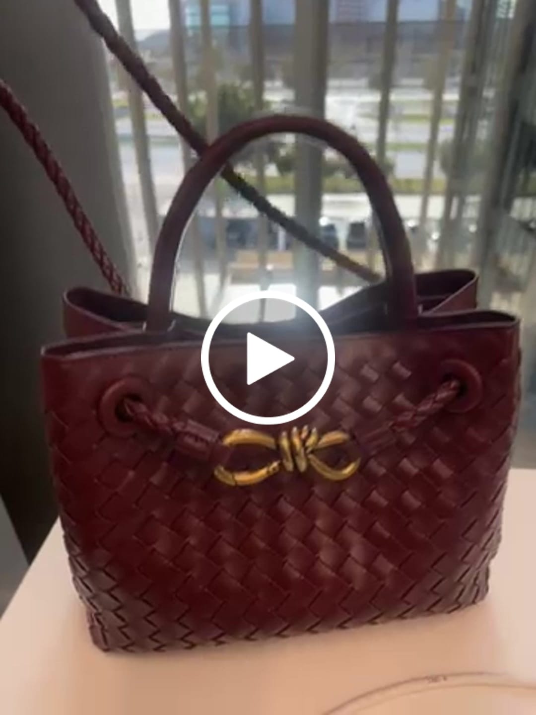 Customer video review of Lucia Woven Bag