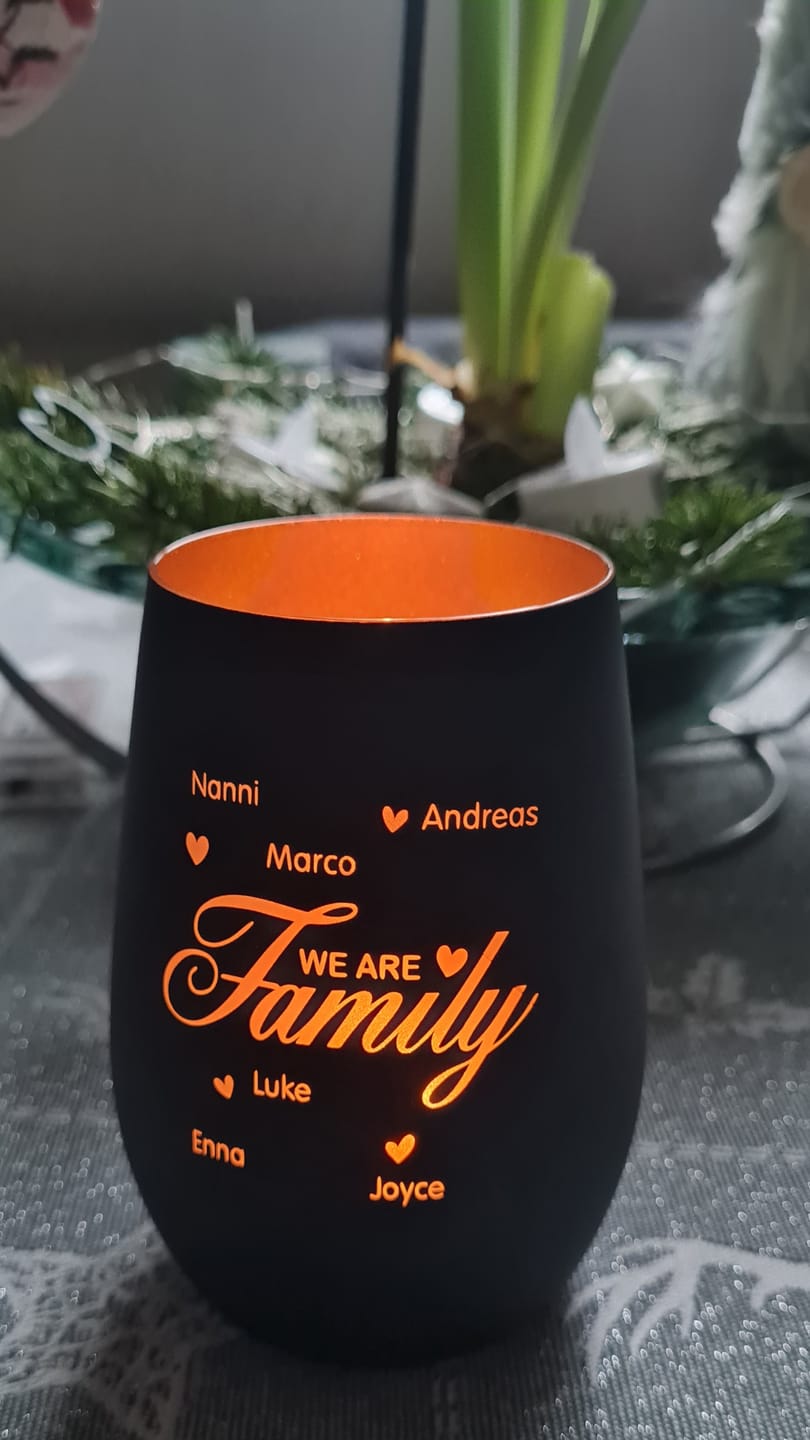 Customer photo review of We are Family - Familien-Windlicht