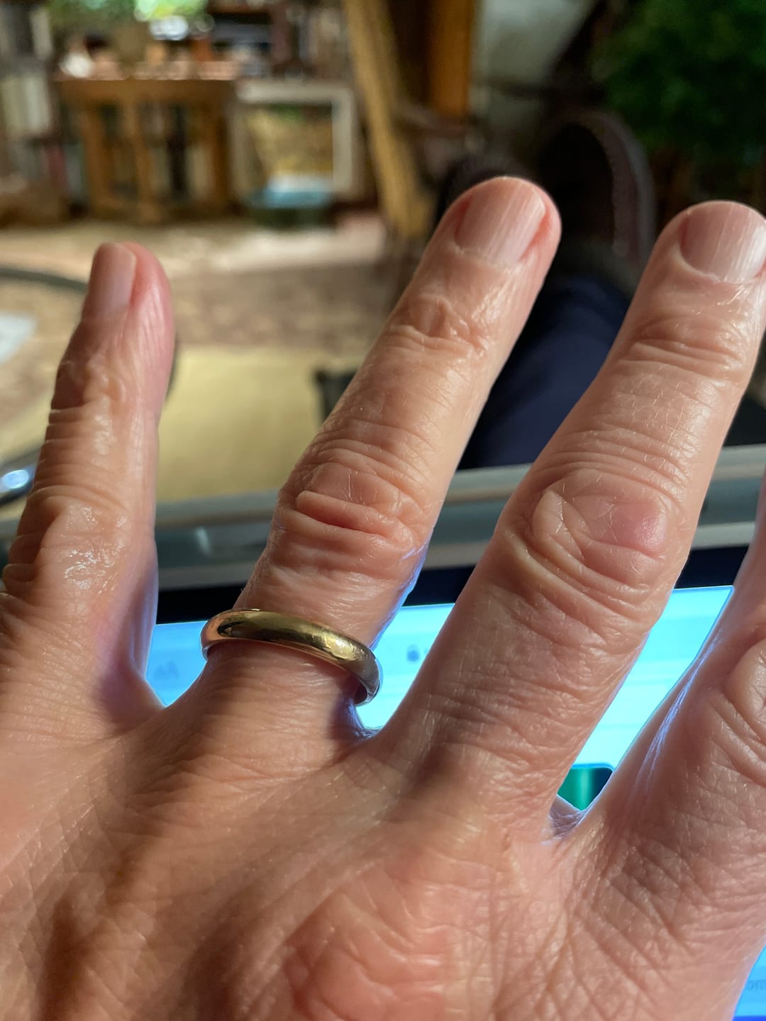 Customer photo review of 4mm Dome Wedding Band