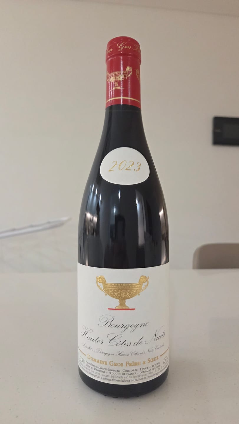 Customer photo review of Domaine Gros Frere et Soeur Hautes Cotes de Nuits Rouge 2023