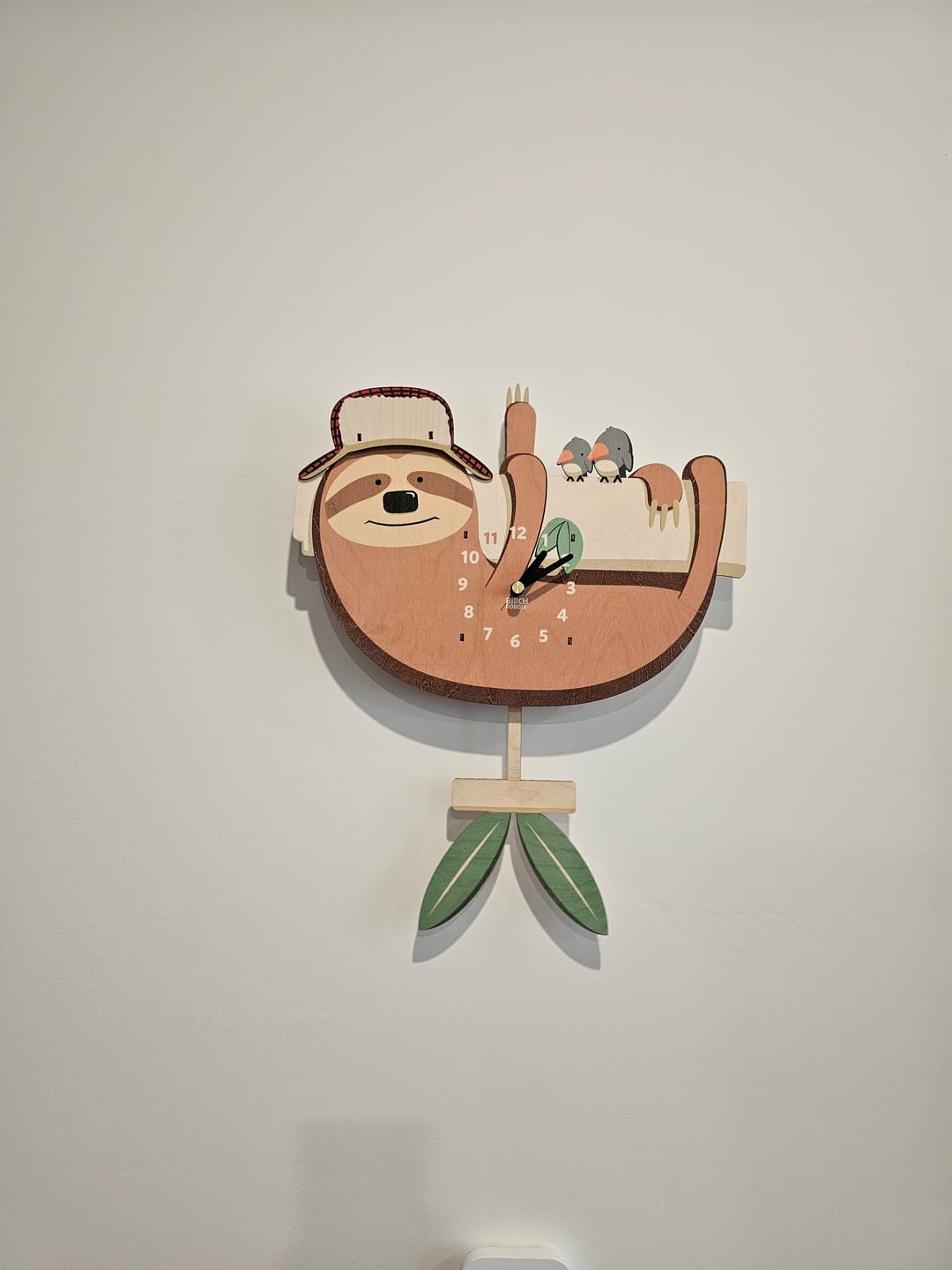 Customer photo review of Henry the Sloth Pendulum Clock