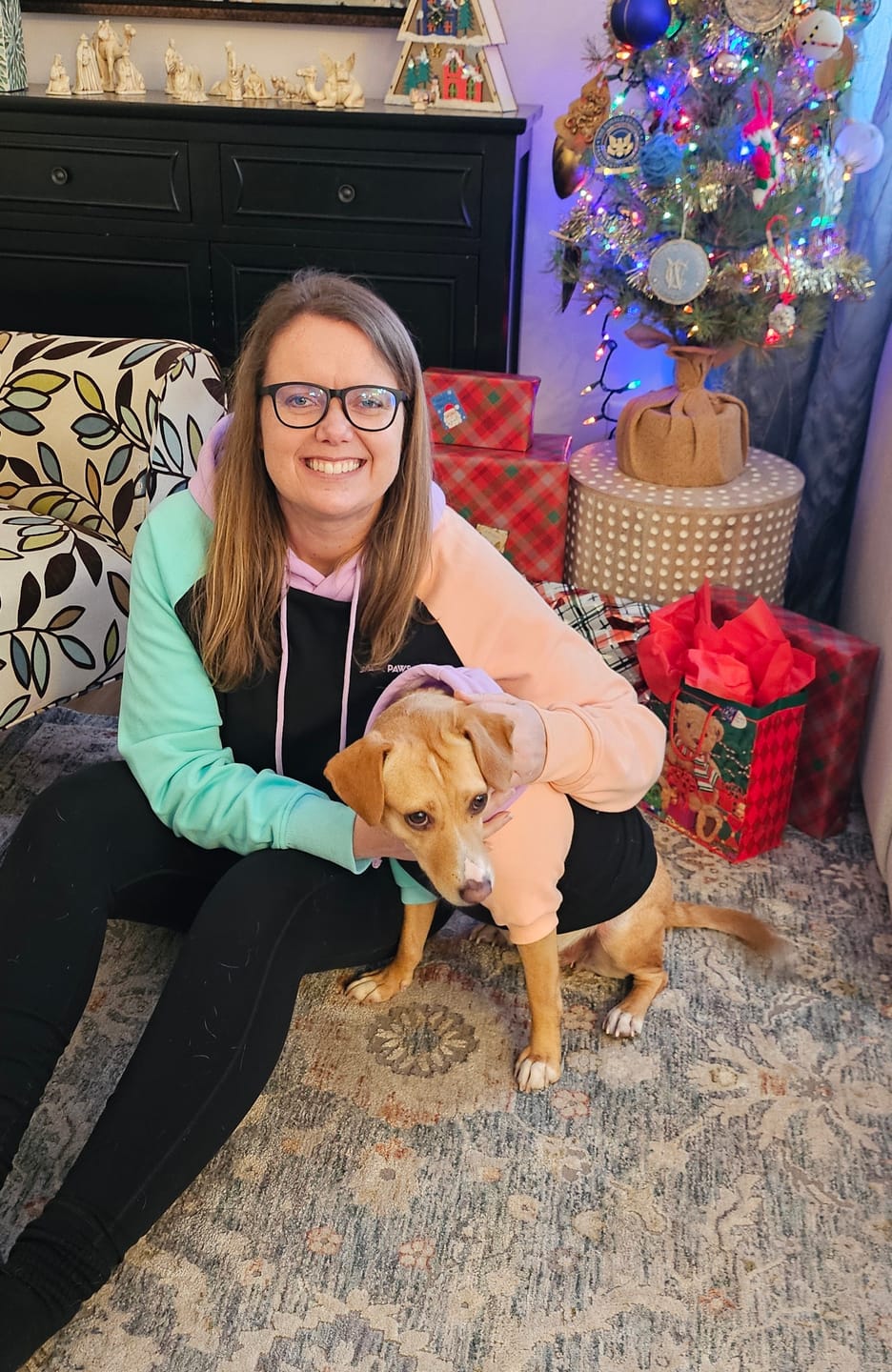 Customer photo review of Color Block Human Hoodies