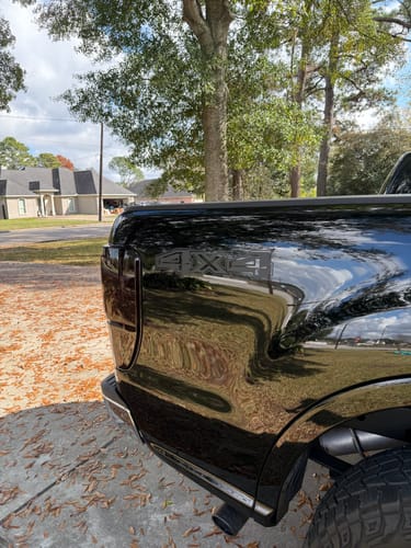 Customer photo review of 4x4 die-cut vinyl decal set fits 2015-2020 Ford F-150 bedside