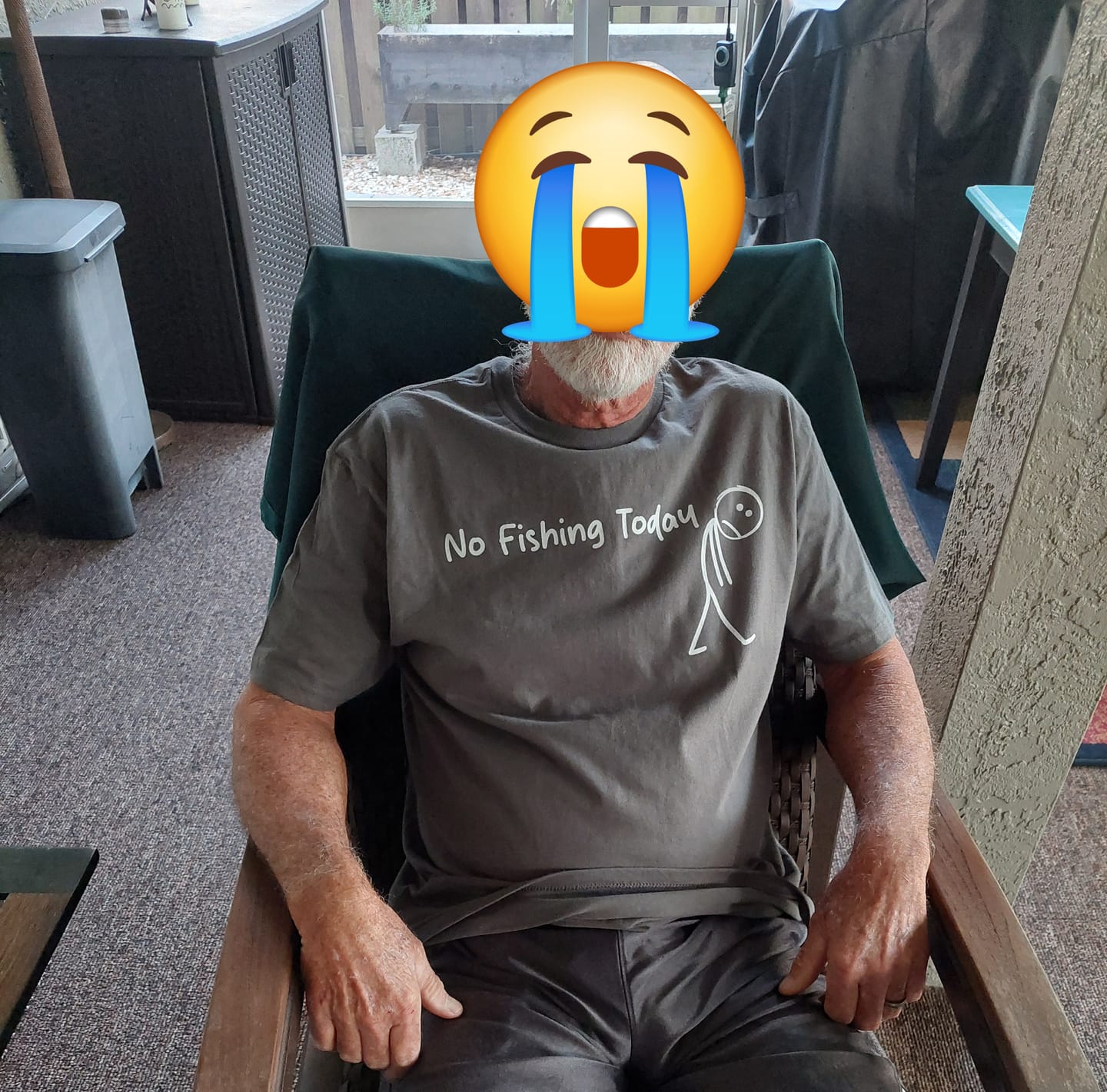 Customer photo review of No Fishing Today T-Shirt US
