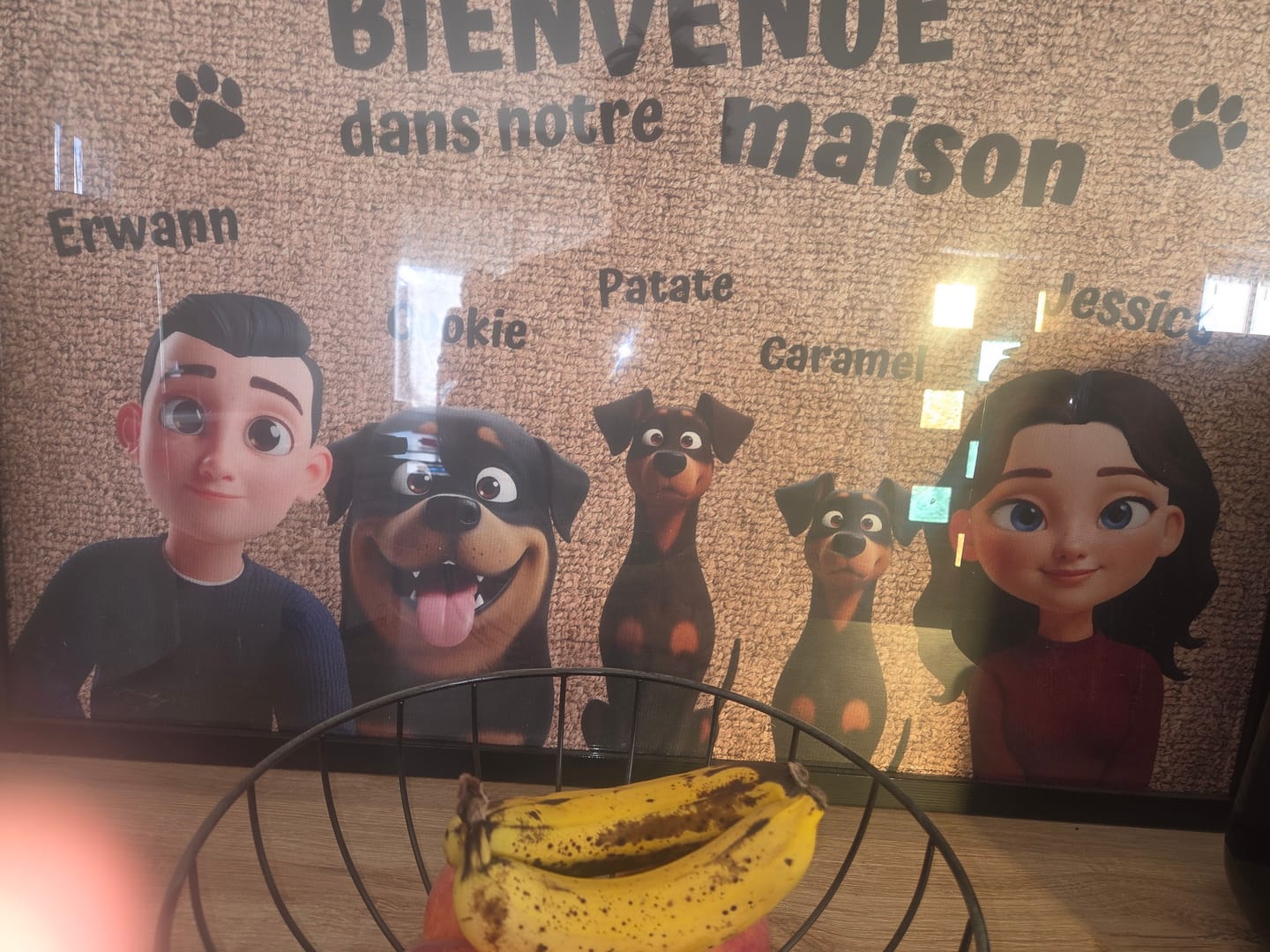 Customer photo review of Notre maison - Paillasson personnalisé