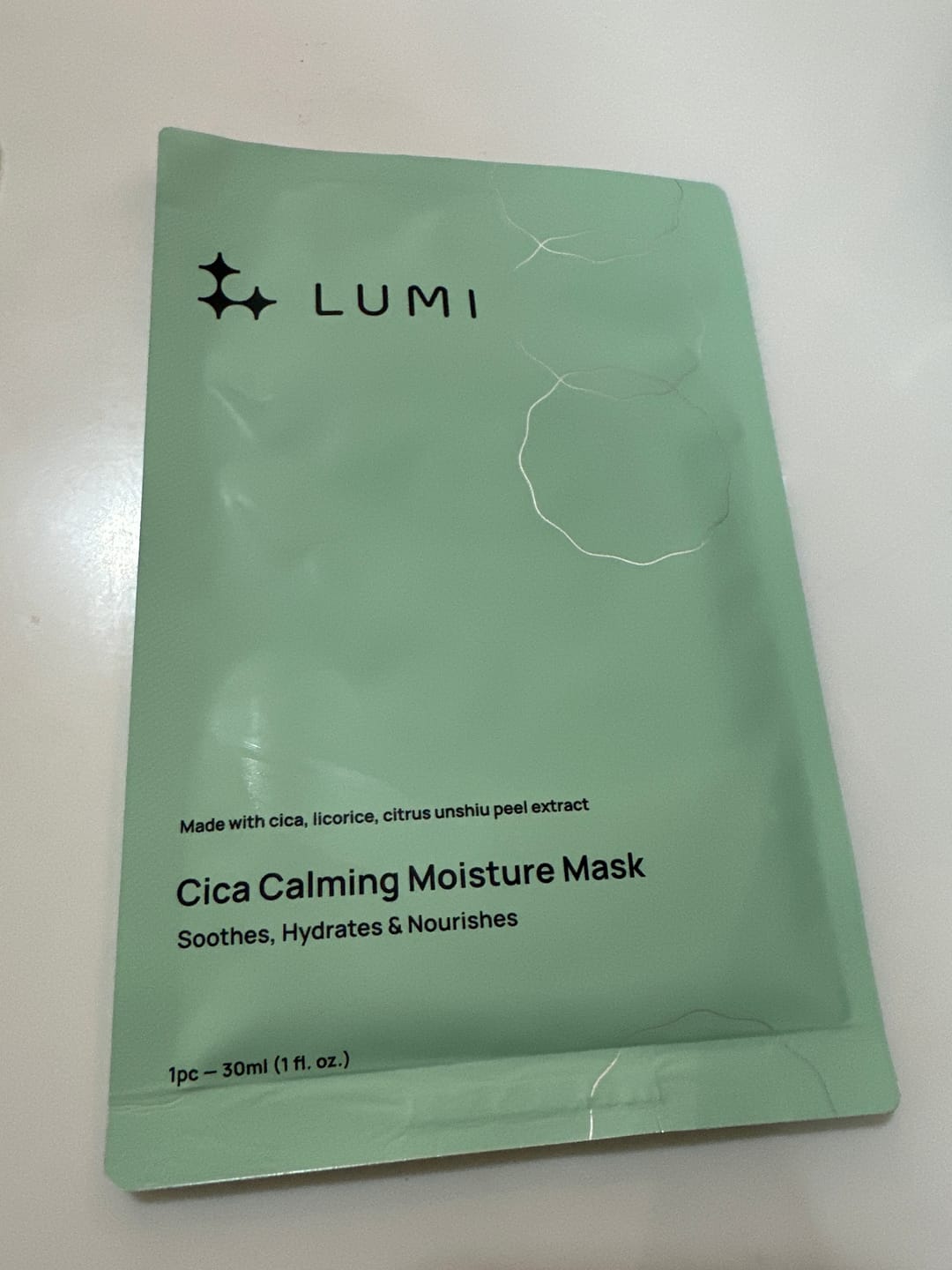 Customer photo review of Cica Calming Moisture Mask