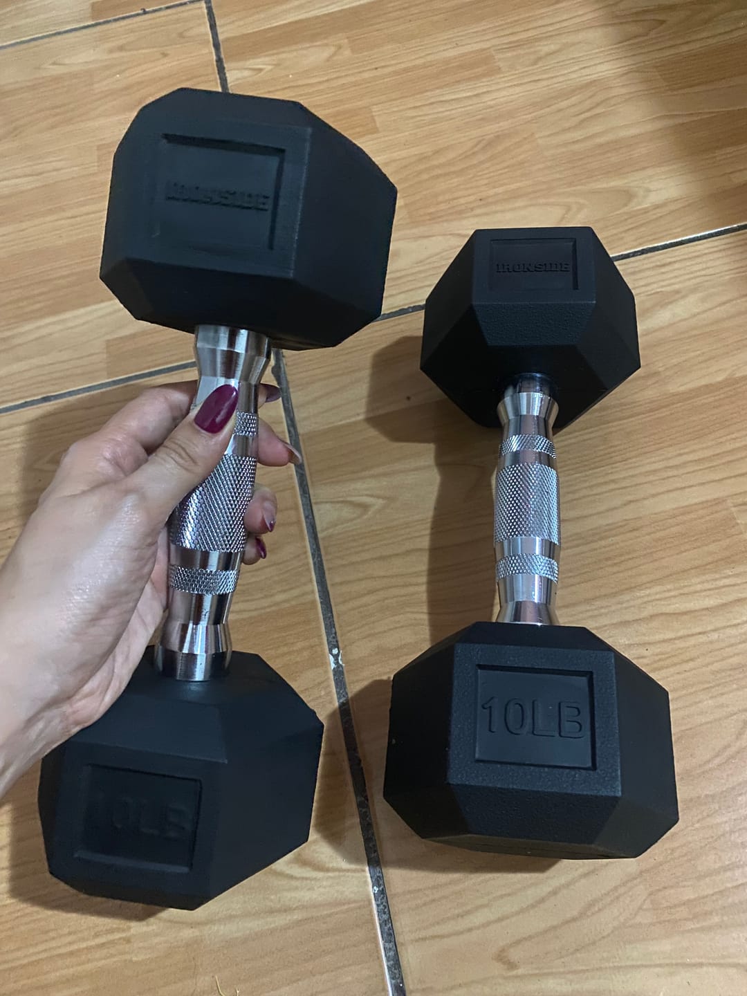 Customer photo review of Mancuerna Hexagonal 5 a 100 lb IRONSIDE (unidad)