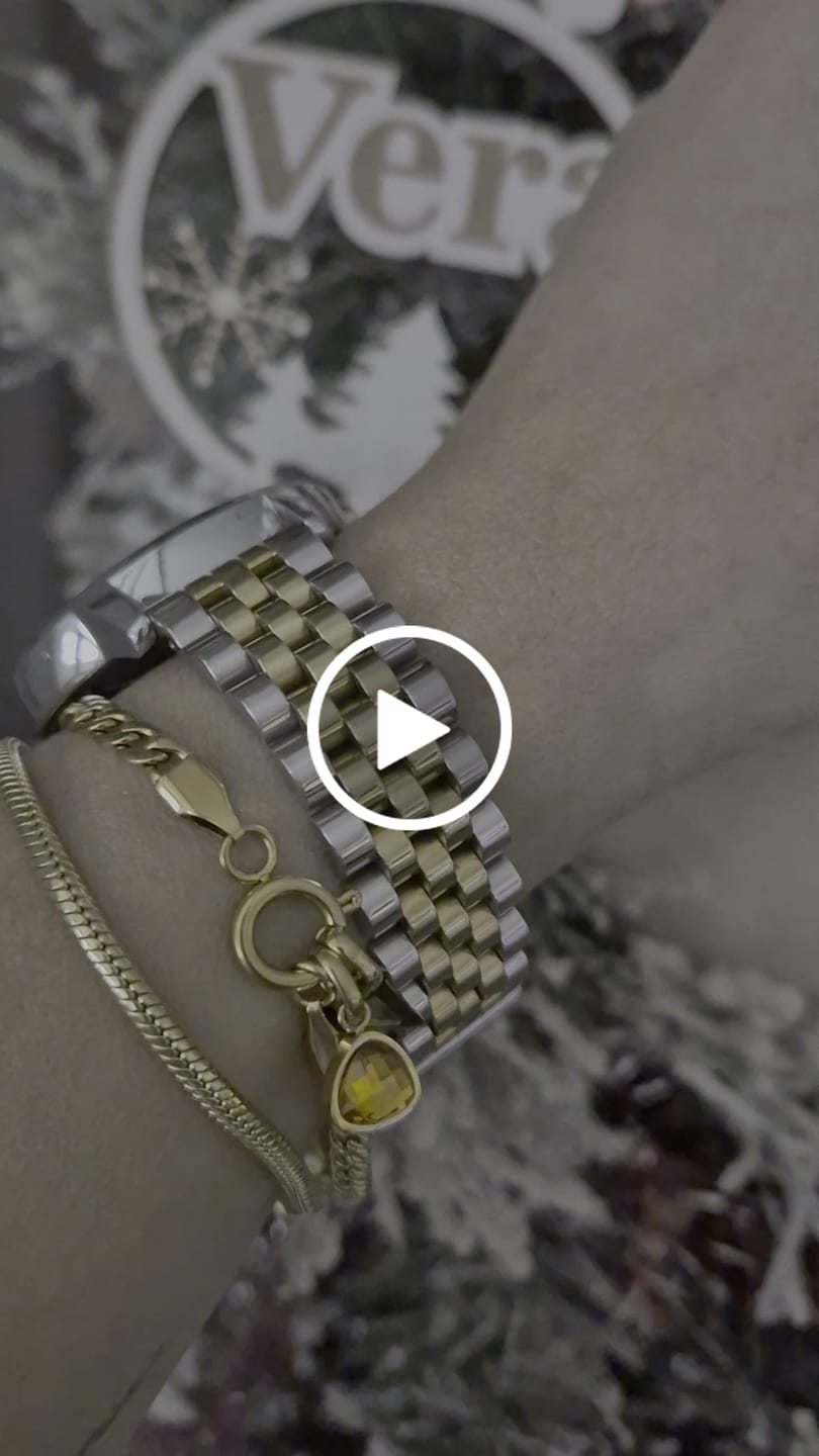 Customer video review of Letter & birthstone bracelet gold