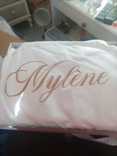 Customer photo review of Peignoir bain mixte à personnaliser