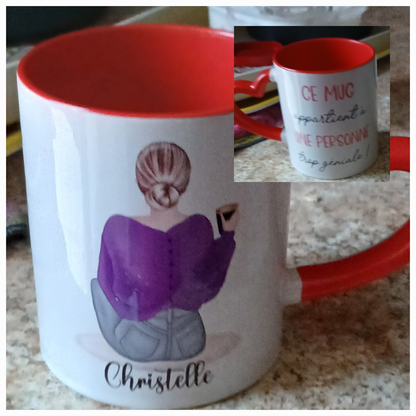 Customer photo review of Mug Personnalisé - Femme