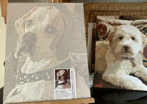 Customer photo review of Custom Pet Paint By Numbers