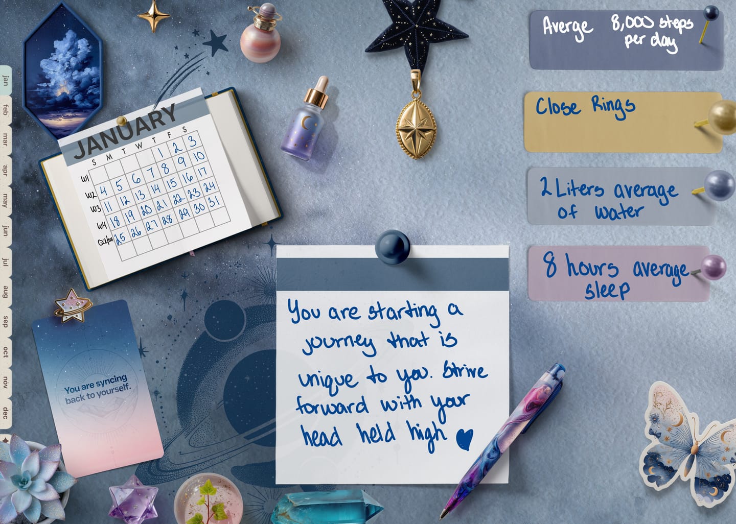 Customer photo review of Digital Bullet Journal - Midnight Compass