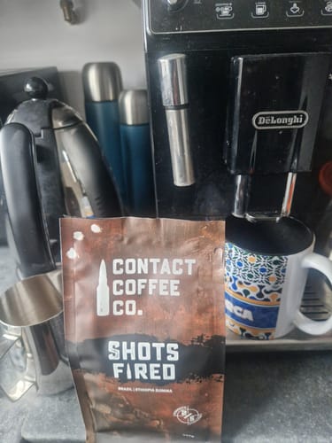 Customer photo review of Shots Fired Coffee