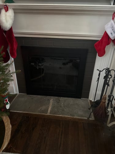 Customer photo review of Ardmore Flat Black Masonry Fireplace Door | Durable Design