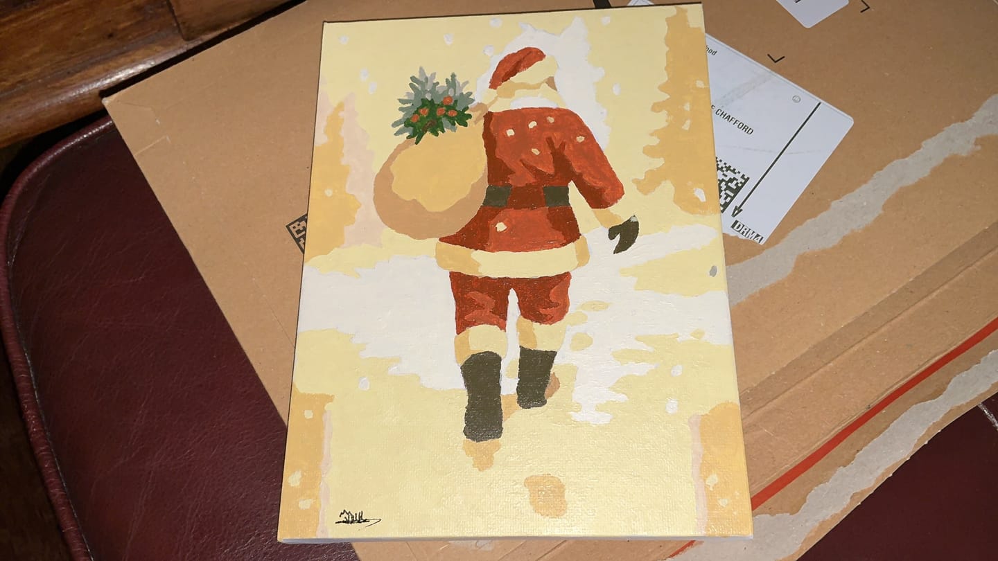 Customer photo review of 6 Mini Paintings - Vintage Christmas Set