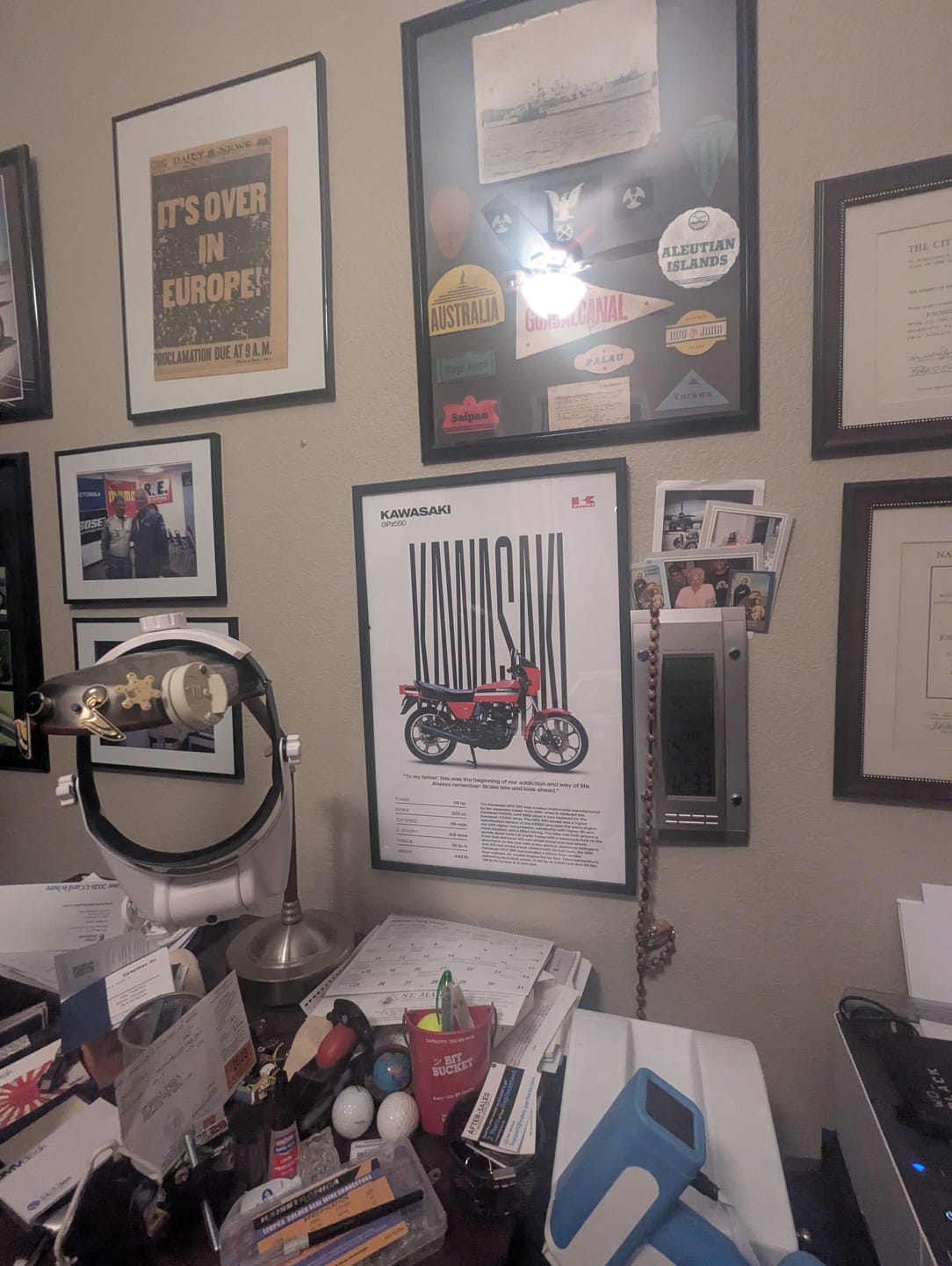 Customer photo review of Editorial Custom Motorcycle Poster – Artist Handmade