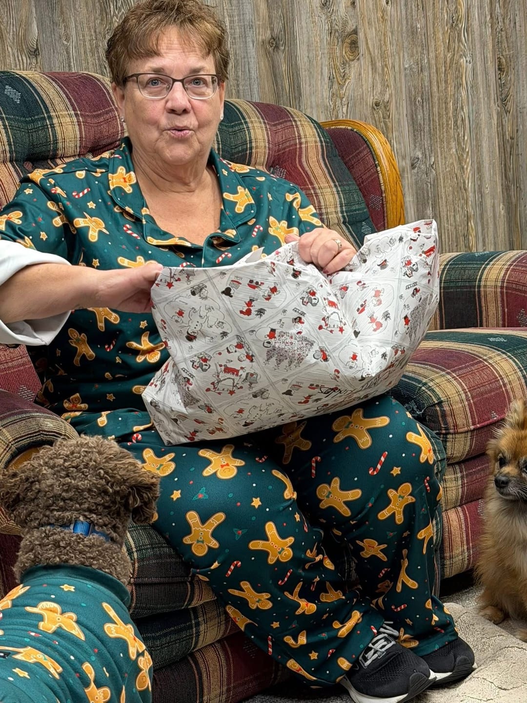 Customer photo review of Christmas Human Pajama Top