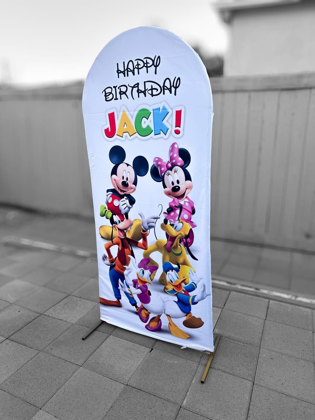 Customer photo review of Customization Birthday Wedding Baby Shower Bridal Decade Party Arch Backdrop Wall Cloth Cover