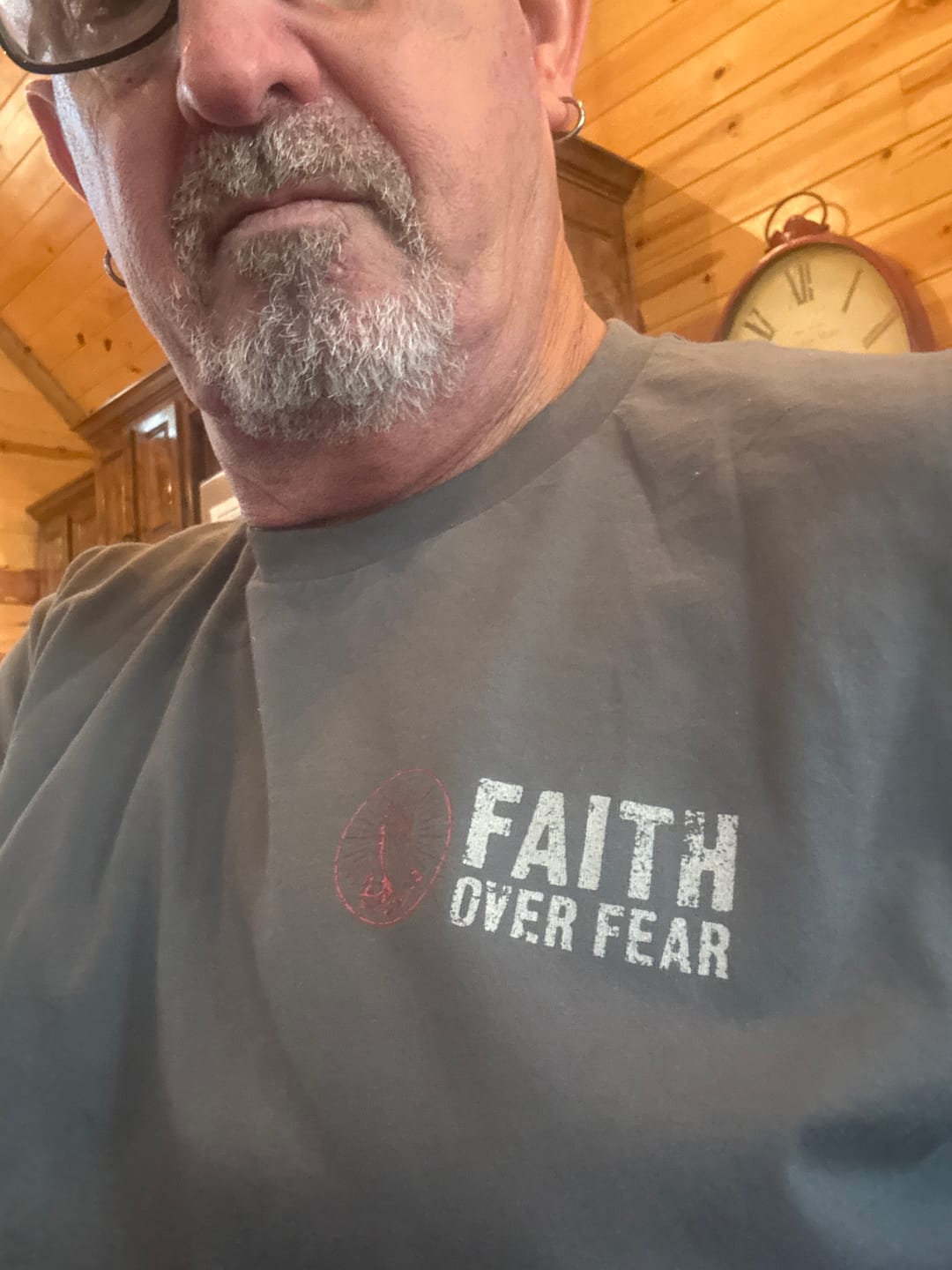 Customer photo review of Faith Over Fear Shirt