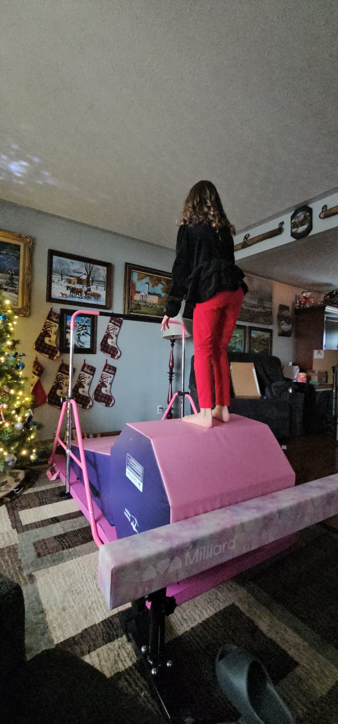 Customer photo review of Gymnastics Octagon Tumbling Trainer Mat (M)