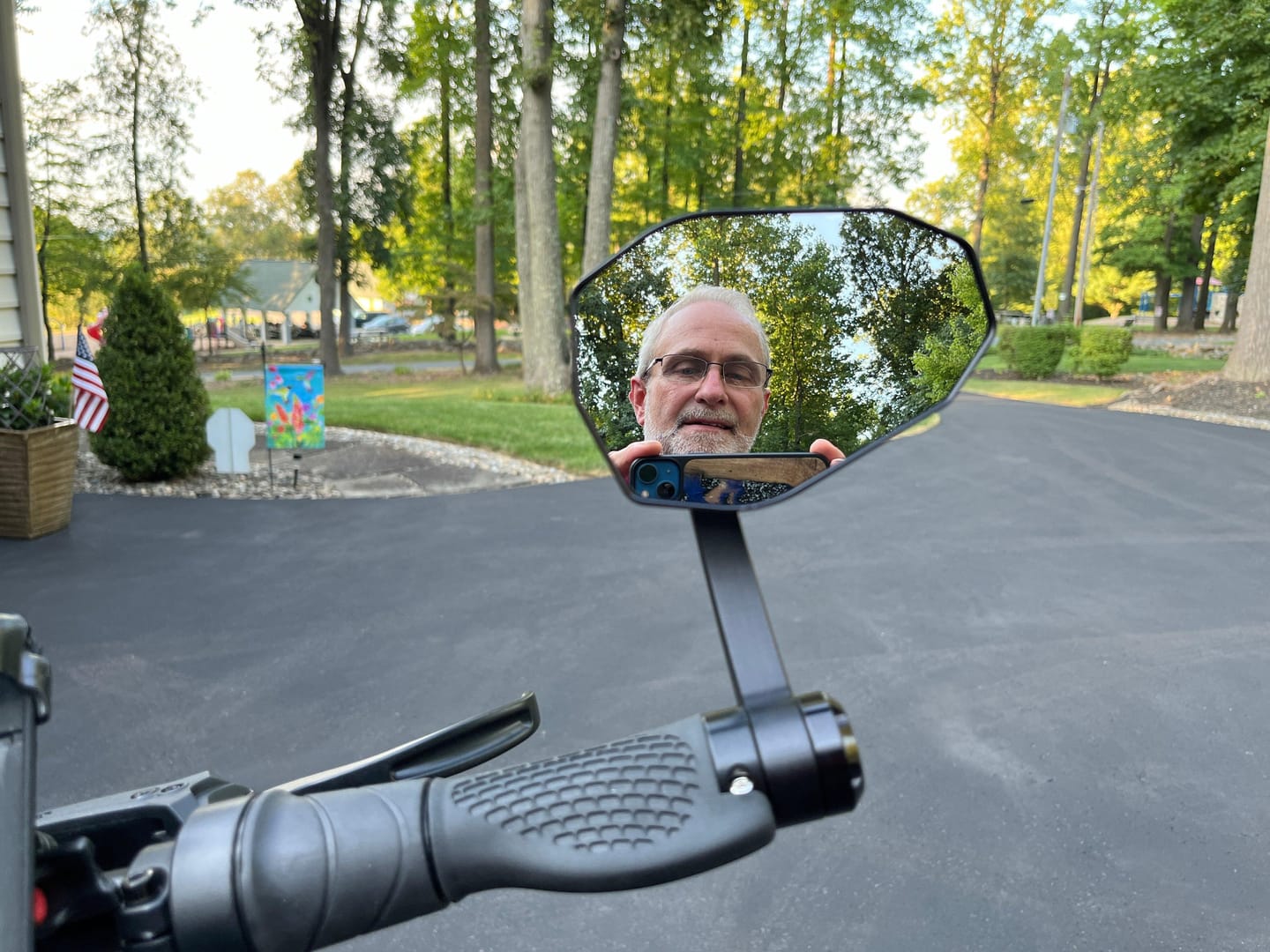 Customer photo review of 360° Rotatable Bar-end Mirror (Pair)