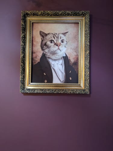 Customer photo review of The Baron - Custom Vintage Pet Portrait