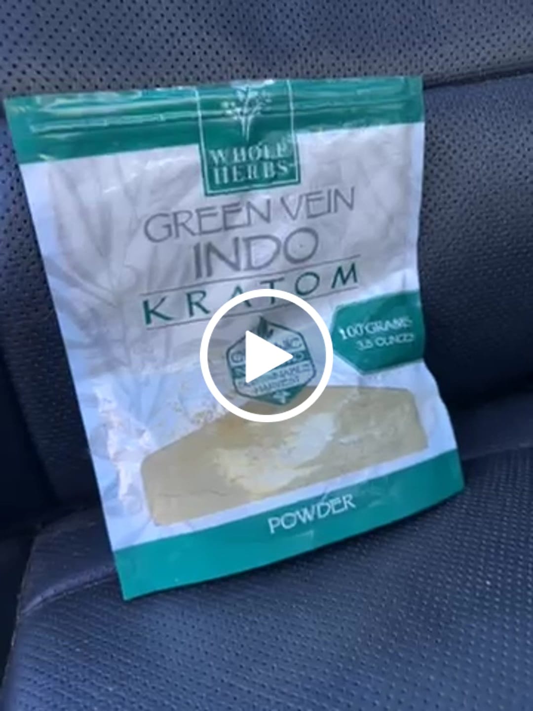 Customer video review of Whole Herbs Green Vein Indo Kratom Powder