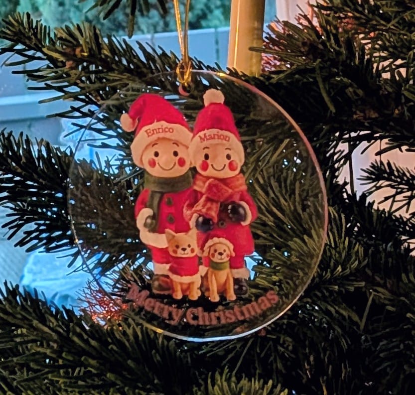 Customer photo review of Familienmitglieder mit 1-9 Personen - Personalisierter Baumschmuck