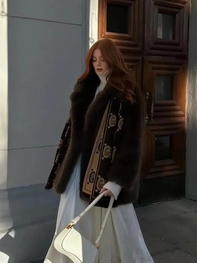 Customer photo review of Lena Oversized Faux Fur Coat