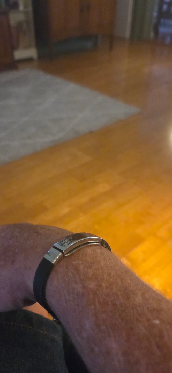 Customer photo review of Silicone Custom Medical ID Band