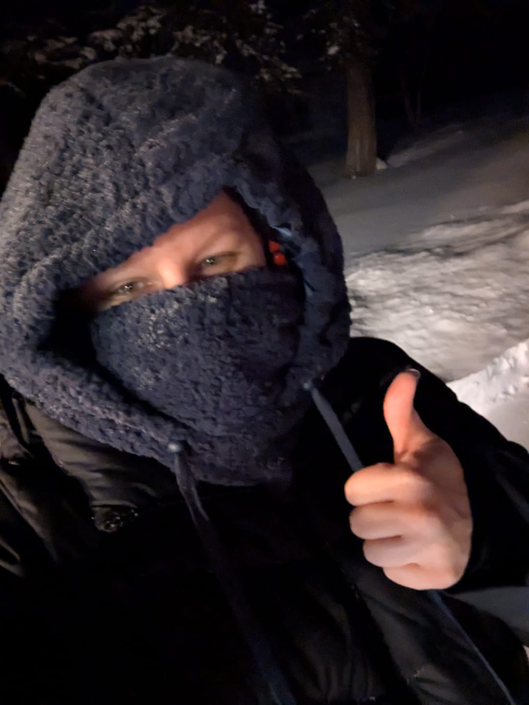 Customer photo review of Satin-Lined Hood