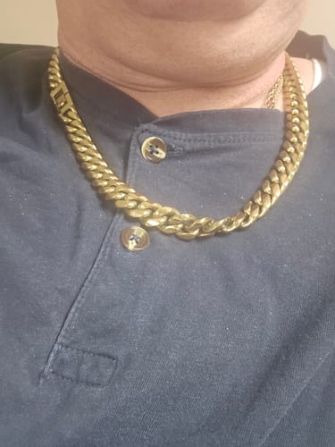 Customer photo review of Cuban Chain Gold | 12mm