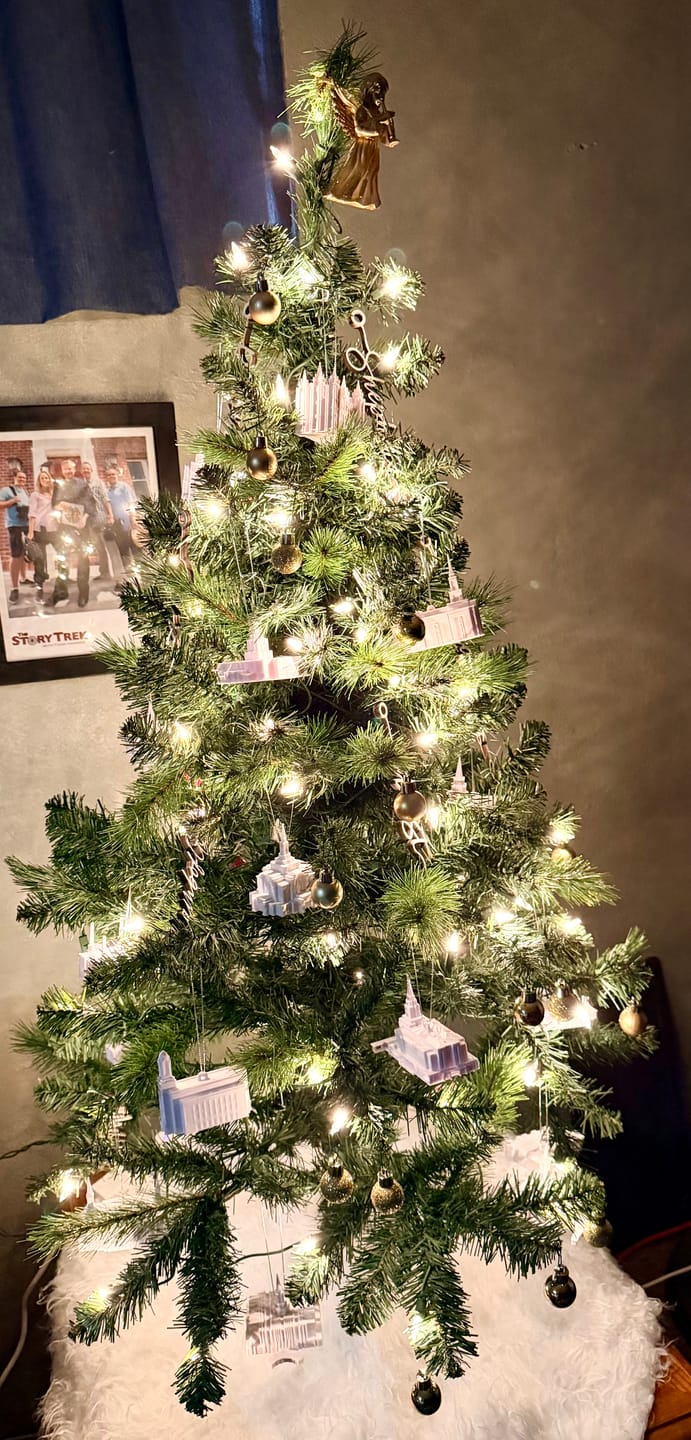 Customer photo review of Burley Idaho Temple Christmas Ornament
